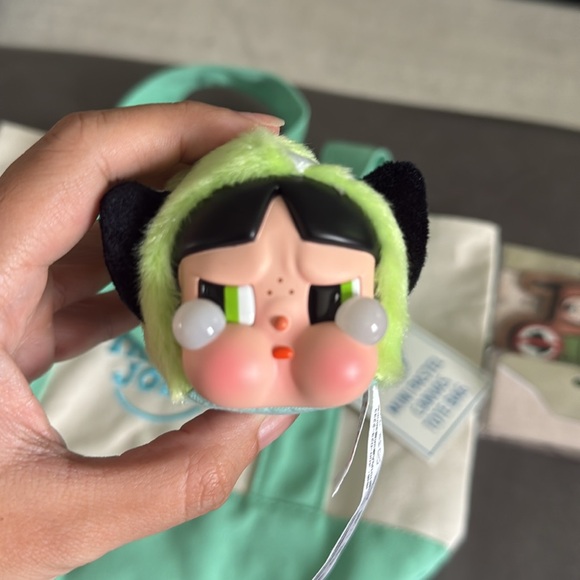 PopMart Labubu Cup + CryBaby + Trader Joe's Mini Pastel Canvas Tote Set - Picture 3 of 11